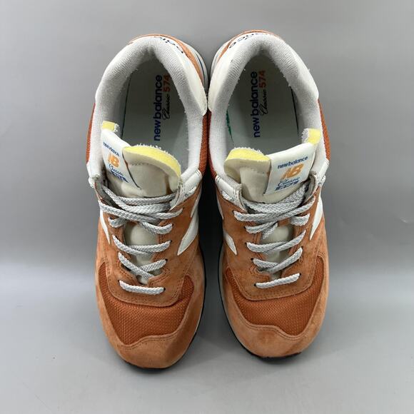 New Balance 574 Classic Shoes Mens Size 11 D Orange Suede Running ENCAP Sneakers - Picture 5 of 8